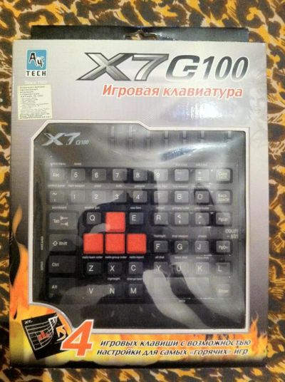 Лот: 4588876. Фото: 1. Клавиатура A4-Tech X7-G100 USB... Клавиатуры и мыши