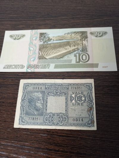 Лот: 24674781. Фото: 1. 10 Лир 1944 г. Италия. Европа