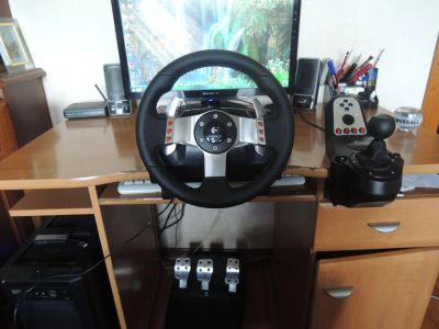 Лот: 5981471. Фото: 1. Logitech G27,ручник. Рули, джойстики