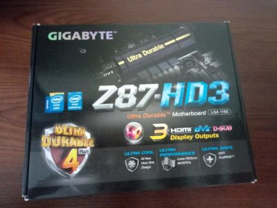 Лот: 11421866. Фото: 1. Gigabyte z87-HD3 + Intel Core... Материнские платы