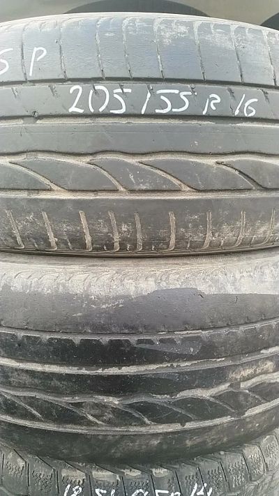 Лот: 15941542. Фото: 1. 205/55 R16 Bridgestone пара. Шины