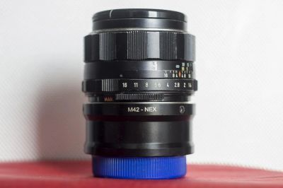 Лот: 7928935. Фото: 1. Takumar 50 1.4 Переходник М42-Sony... Объективы