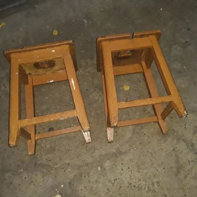 Лот: 25780869. Фото: 1. пара деревянных табуреток крашеные... Мебель