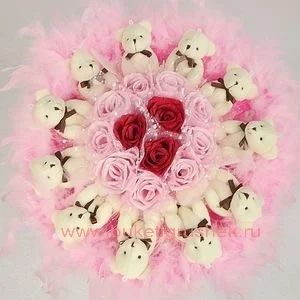 Лот: 3769313. Фото: 1. Букет из игрушек "Букет любви... Другое (цветы, букеты)