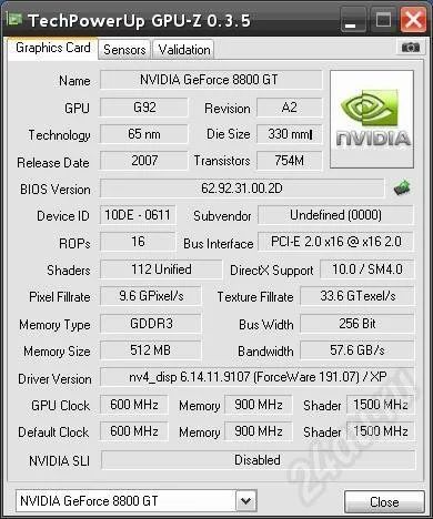 Лот: 187411. Фото: 1. gf8800 forsa 512mb. Видеокарты
