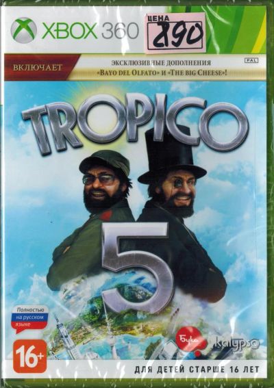 Лот: 6157038. Фото: 1. Игра для Xbox 360 Tropico 5 невскрытый... Игры для консолей
