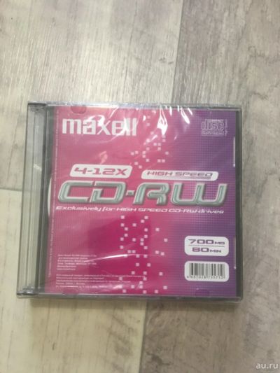Лот: 16431939. Фото: 1. CD-RW slim case Maxell 4-12x. CD, DVD, BluRay