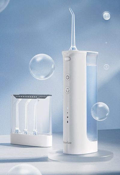 Лот: 21233532. Фото: 1. Ирригатор ShowSee G2 I 4 насадки... Электрические зубные щетки и ирригаторы