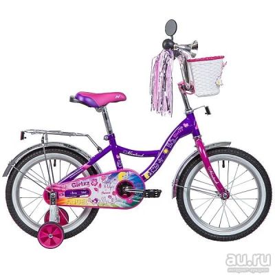 Лот: 15895372. Фото: 1. Велосипед 16", LITTLe GIRLzz фиолетовый... Красноярск