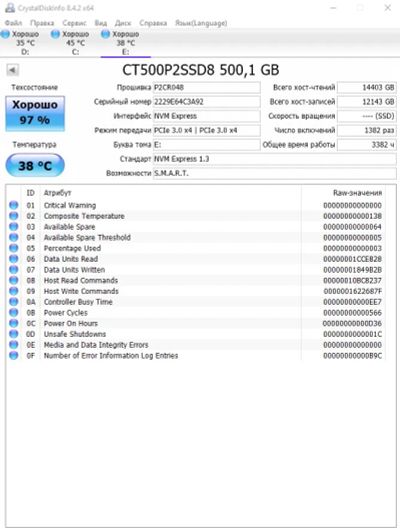 Лот: 25632761. Фото: 1. 500 ГБ M.2 NVMe накопитель Crucial... SSD-накопители
