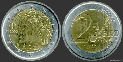Лот: 4079076. Фото: 1. Италия. 2 евро, 2002 г. Россия после 1991 года