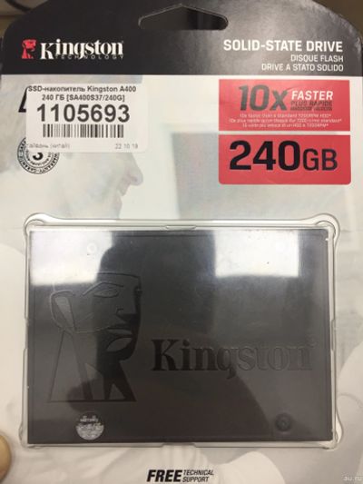 Лот: 16004056. Фото: 1. Жесткий диск SSD Kingston A400... Жёсткие диски