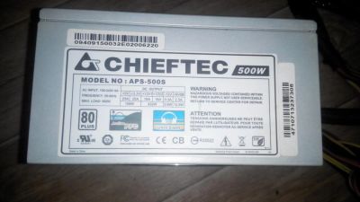 Лот: 6465014. Фото: 1. Неисправный блок питания Chieftec... Корпуса, блоки питания