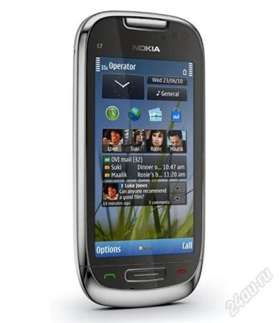 Лот: 1641516. Фото: 1. Nokia C7 черный(бу 1 мес пленка... Смартфоны