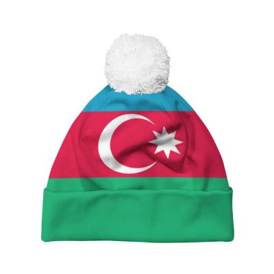 Лот: 12199684. Фото: 1. Шапка 3D c помпоном "Азербайджан... Головные уборы