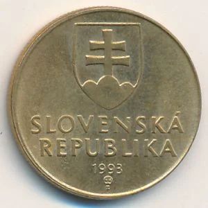 Лот: 9531063. Фото: 1. Словакия 1 крона 1993 год. Дева... Европа