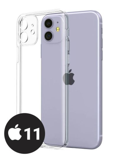 Лот: 19484388. Фото: 1. Чехол iPhone 11 Силикон Прозрачный... Чехлы, бамперы