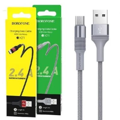 Лот: 22150286. Фото: 1. Кабель BOROFONE microUSB BX-21... Дата-кабели, переходники