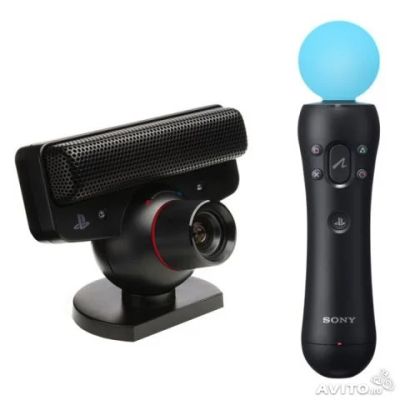 Лот: 4239054. Фото: 1. PS3 move, камера + диск Праздник... Запчасти для игровых приставок, консолей