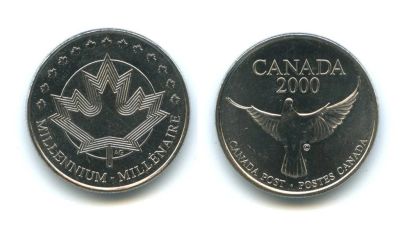 Лот: 16725618. Фото: 1. Канада 2000 жетон Миллениум Cu-Ni... Сувенирные
