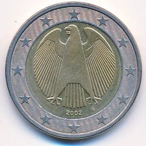 Лот: 8965665. Фото: 1. 2 евро 2002 года - Германия. Федеральный... Европа