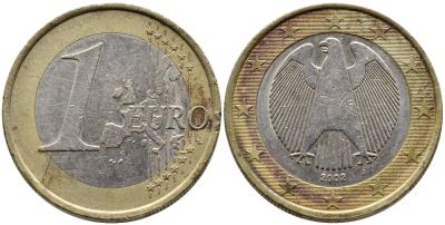 Лот: 7621750. Фото: 1. 1 евро Германия 2002 J. Европа