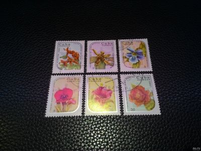Лот: 14674693. Фото: 1. 1986. Куба. Экзотические цветы... Марки