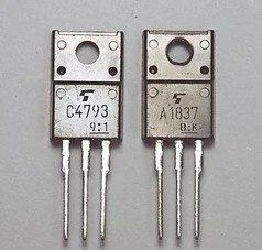 Лот: 10533780. Фото: 1. Транзисторы 2SA1837 + 2SC4793... Транзисторы