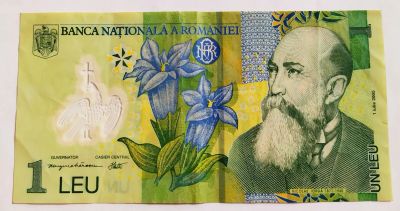 Лот: 25736764. Фото: 1. Румыния 1 лей 2008 (2005) пластик. Европа