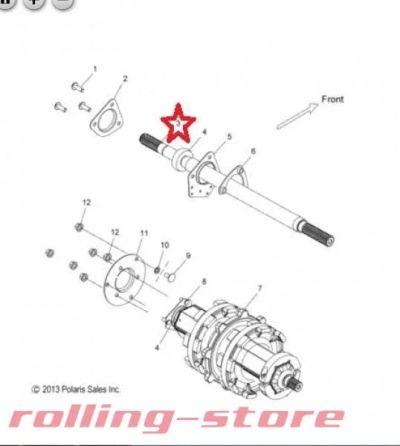 Лот: 12999512. Фото: 1. Вал кп Polaris PRO RMK 1333219. Запчасти