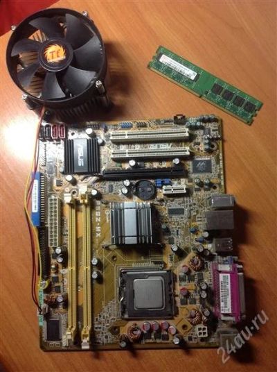 Лот: 2475536. Фото: 1. Asus P5GZ-MX 775 socket + проц... Материнские платы