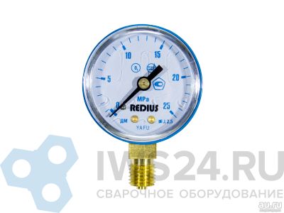 Лот: 17429005. Фото: 1. Манометр Redius 25 Мпа. Редукторы, вентили, манометры