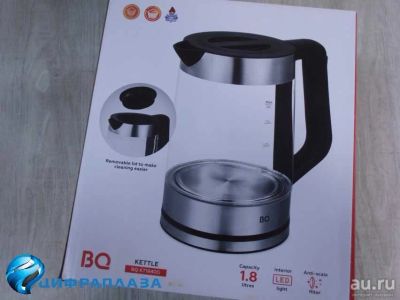Лот: 18369894. Фото: 1. Чайник BQ KT1840G черный/сталь. Остальная техника