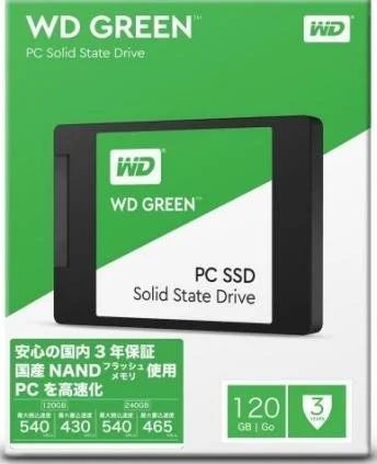 Лот: 11145985. Фото: 1. SSD Western Digital Green WDS120G1G0A... SSD-накопители