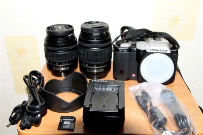 Лот: 2864432. Фото: 1. Pentax K-01 Kit DA L 18-55, DA... Цифровые беззеркальные со сменной оптикой