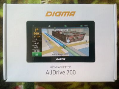 Лот: 11515481. Фото: 1. GPS Навигатор Digma AllDrive 700. Видеорегистраторы,  радар-детекторы, системы парковки