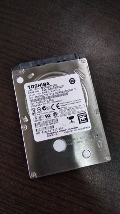 Лот: 11626483. Фото: 1. Toshiba MQ01ABF050 500 Gb Для... Жёсткие диски (HDD)
