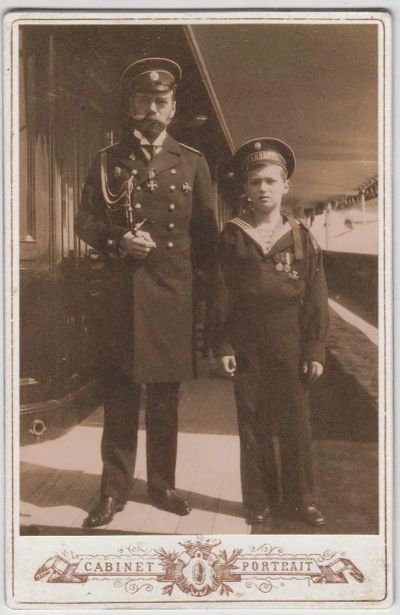Лот: 6597182. Фото: 1. Николай II и Наследник на яхте... Фотографии