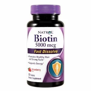 Лот: 4861422. Фото: 1. Биотин Biotin 5000 mcg Fast Dissolve... Спортивное питание, витамины