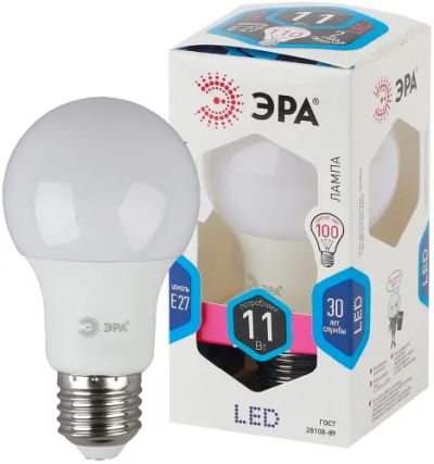 Лот: 24526297. Фото: 1. Светодиодная лампа ЭРА Led A60-11W-840-E27. Лампочки