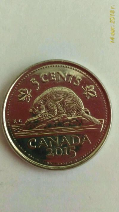 Лот: 12487732. Фото: 1. Канада. 5 центов. Европа