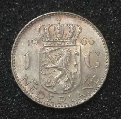 Лот: 22635197. Фото: 1. 1 гульден 1966 года. Нидерланды... Европа