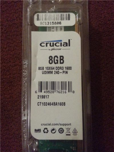 Лот: 7359977. Фото: 1. Оперативная память DDR3 Crucial... Оперативная память