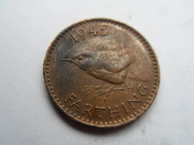 Лот: 10261881. Фото: 1. Великобритания 1 фартинг 1945. Великобритания и острова