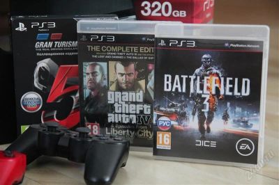 Лот: 2759632. Фото: 1. Sony Playstation 3 Slim 320GB... Игровые приставки, консоли