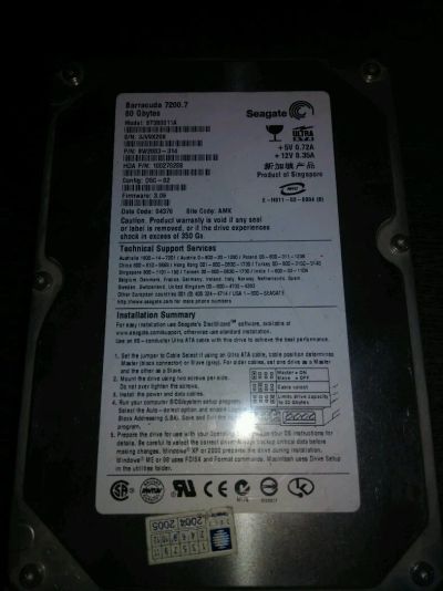 Лот: 15075194. Фото: 1. Seagate Barracuda 7200.7 80Gb... Жёсткие диски (HDD)