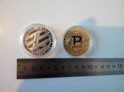 Лот: 11174748. Фото: 1. Биткоин и лайткоин одним лотом... Другое (монеты)