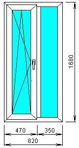 Лот: 8008117. Фото: 1. Окно ПВХ 820*1680мм пятикамерное. Окна, балконы