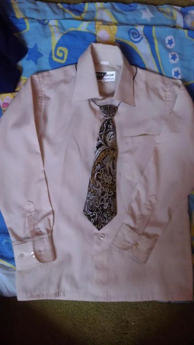 Лот: 5963451. Фото: 1. рубашка+ галстук. Рубашки, блузки, водолазки