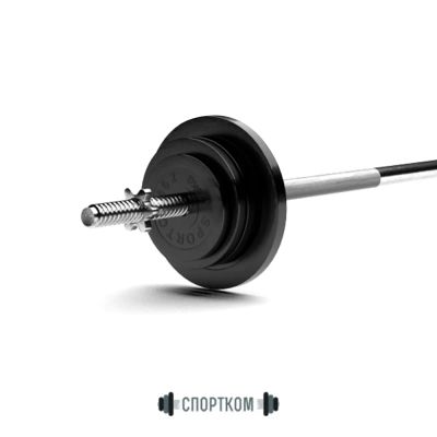 Лот: 22395036. Фото: 1. Штанга обрезиненная Sportcom 30кг. Штанги, блины